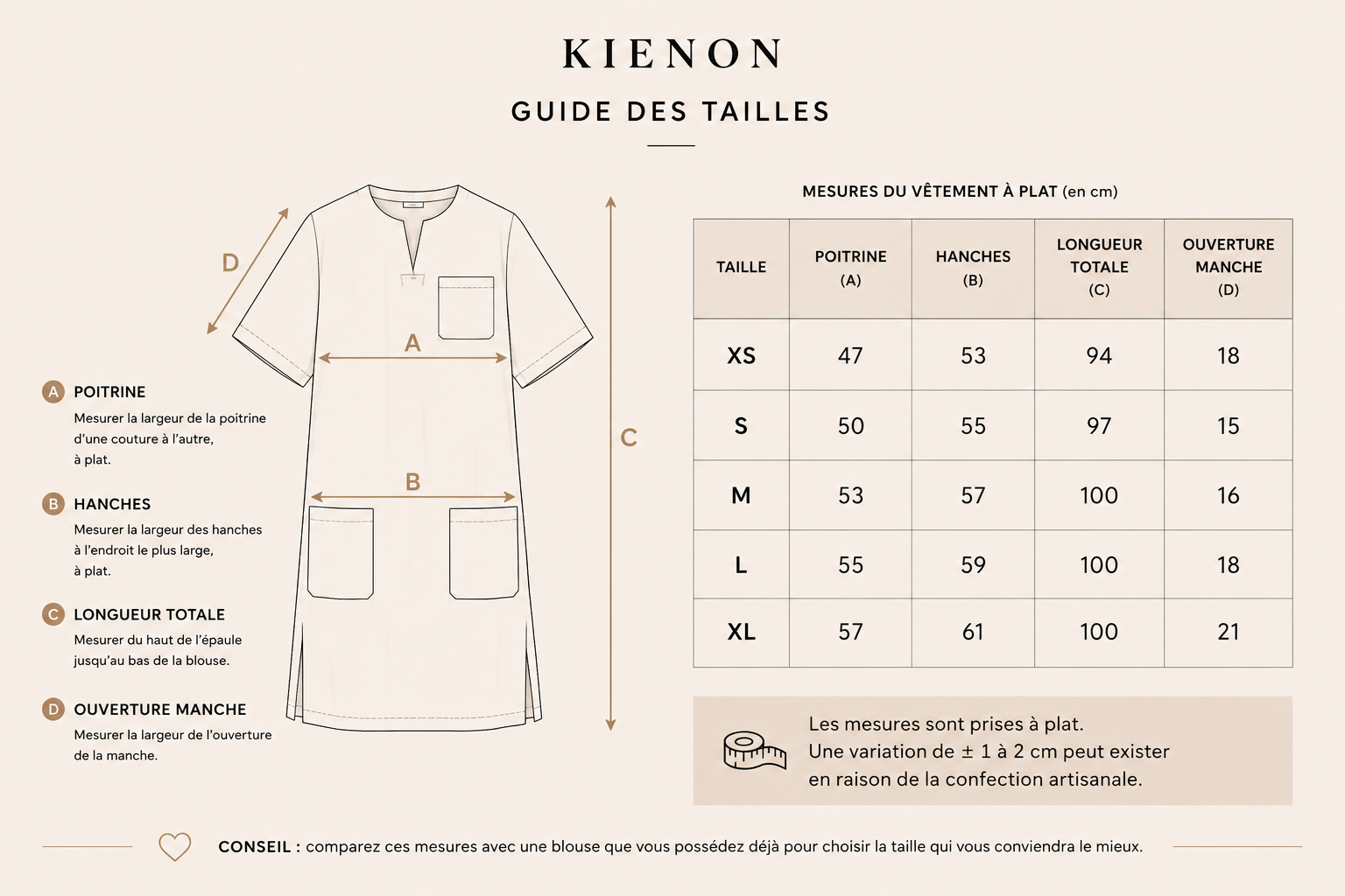 Blouse KIENON – K01 | Taille L